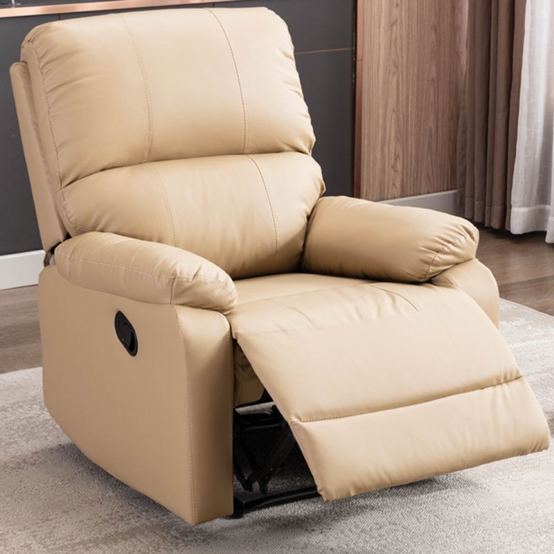 Modern Bonded Leather Standard Recliner with Extended Footrest