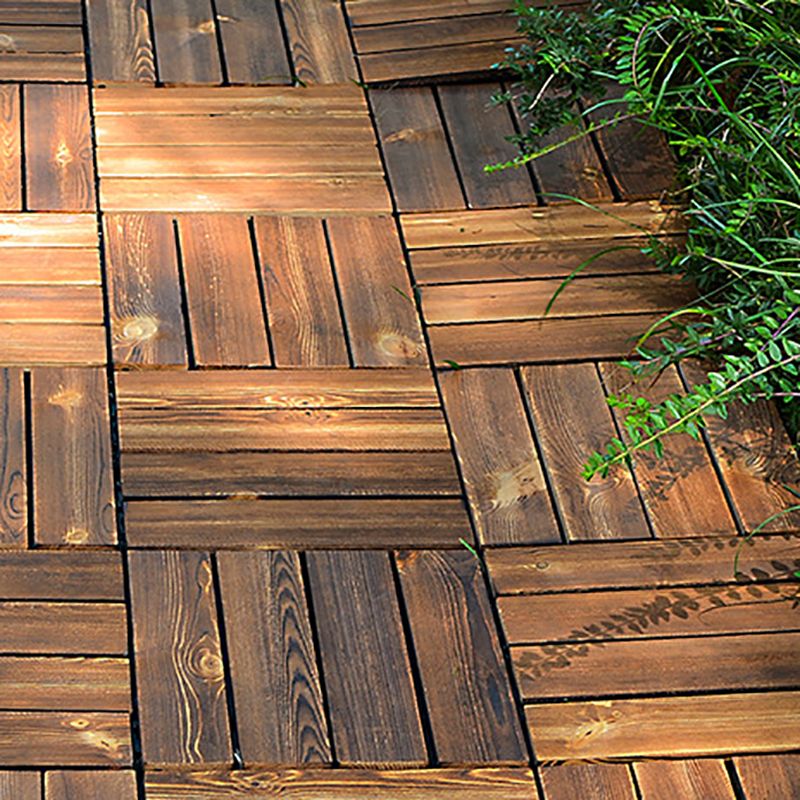 Wood Deck/Patio Flooring Tiles Snapping Installation Floor Board Tiles