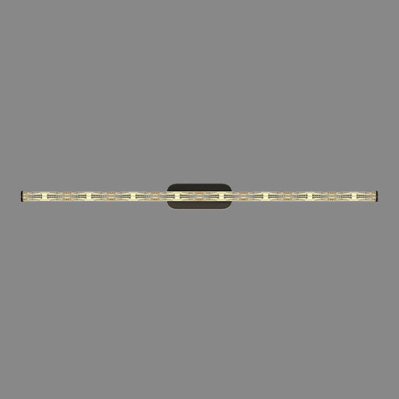 Golden/Black Single Contemporary Bathroom Vanity Light LED Metallic Bath Bar