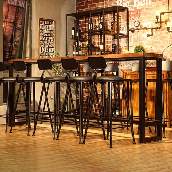 Modern Coffee Shop Cocktail Bar Table Trestle Natural Counter Height Dining Table