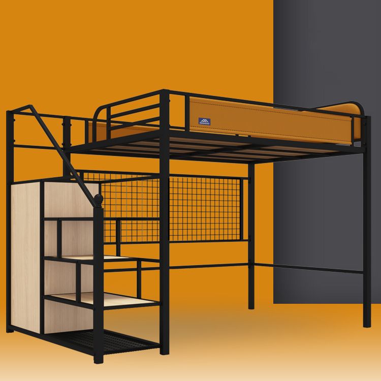 Gender Neutral Metal Kids Bed No Theme Loft Bed with Mattress