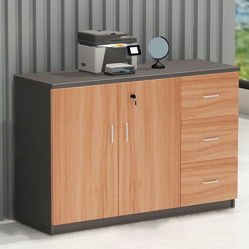 Modern Wood Cabinet with Locking Drawers and Storage Lateral File Cabinet