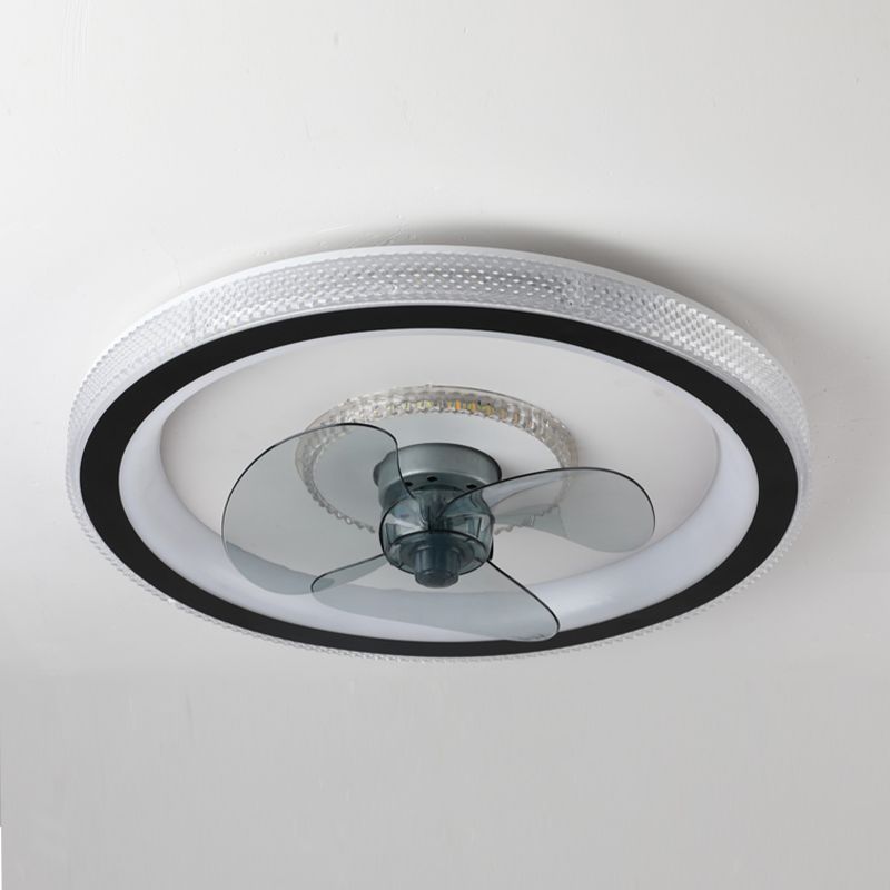 Nordic Style LED Fan Light Metal Round Flush Mount Light for Living Room