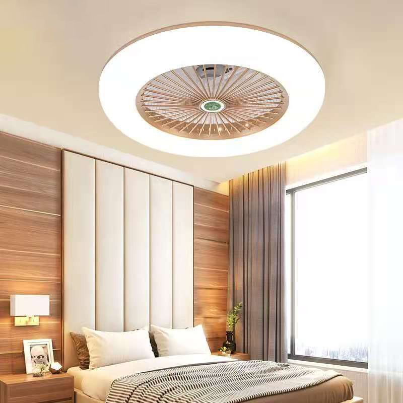 Modern LED Ceiling Fan Light Simple Flush Mount Light for Living Room