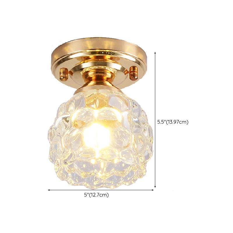 Nordic Style 1-Light Ceiling Lamp Glass Shade Ceiling Light for Bedroom