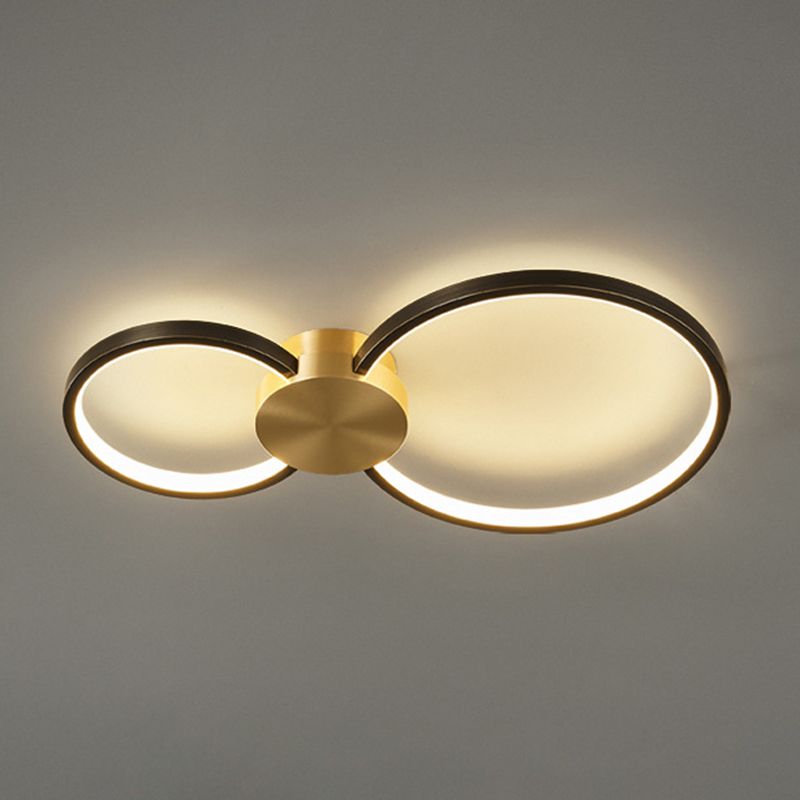 Modern Round Flush Ceiling Lights Metal Flush Mount for Living Room