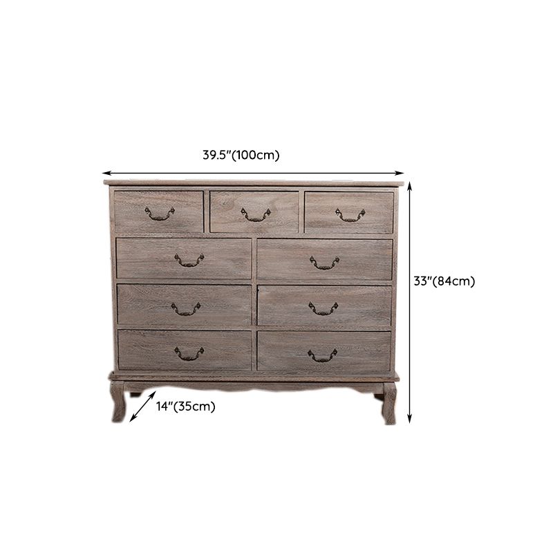 Nautical Storage Chest Bedroom Solid Wood Chest with Drawers