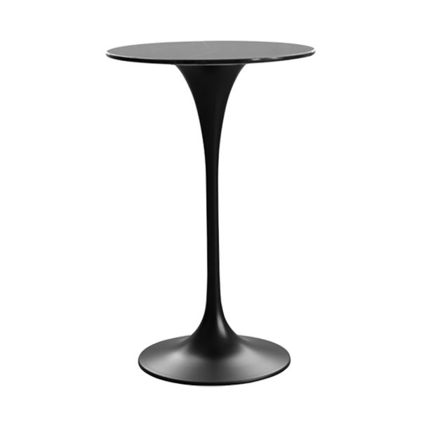 Industrial Pedestal Hall/Pub Table Round Bistro Bar Height Cocktail Table