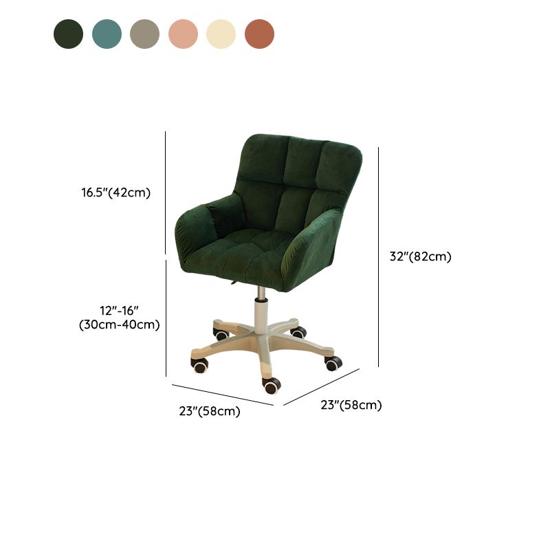 Modern Armless Task Chair Ergonomic Office Chair with Wheels (Pillow not Included)