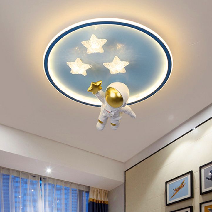 Modern Style Colorful Ceiling Light LED Flush Mount Light Fixture for Bedroom