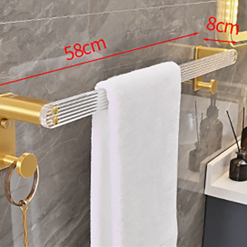 Metal and Acrylic Bathroom Accessory as Individual or as a Set in Gold