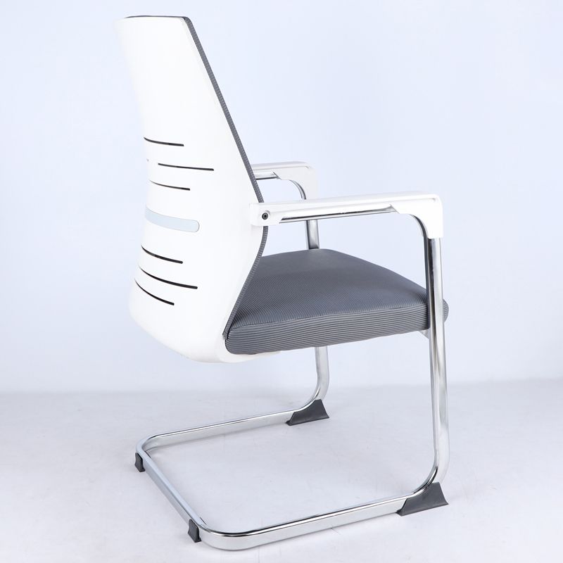 Modern Style Mesh Task Chair Middle Back Ergonomic No Wheels Office Chair