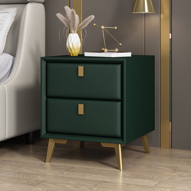 Contemporary Bed Nightstand Solid Wood Accent Table Nightstand with Drawers