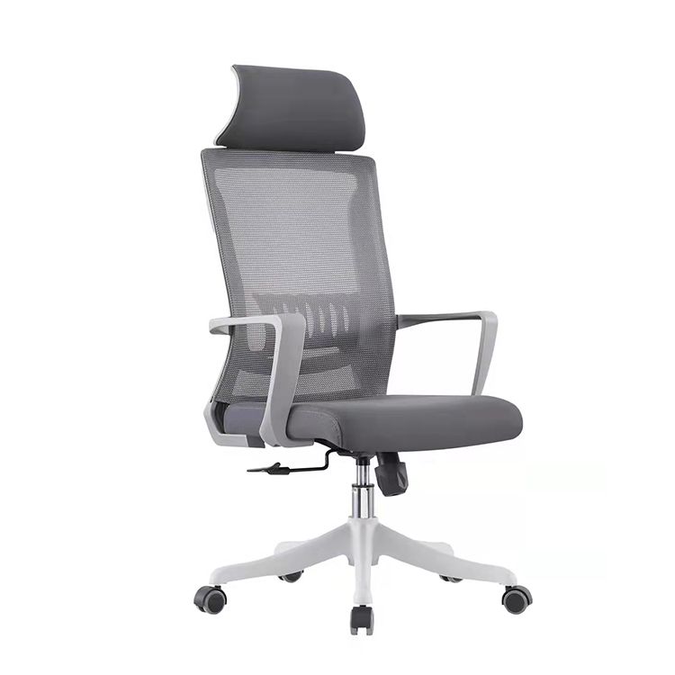 Modern Swivel Chair Fixed Arms Ergonomic Adjustable Seat Height Office Chair with Wheels