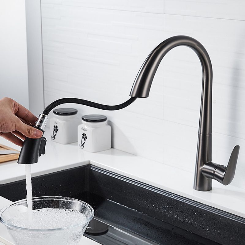 Single Handle Kitchen Faucet Pull Down Faucet with Pull out Sprayer