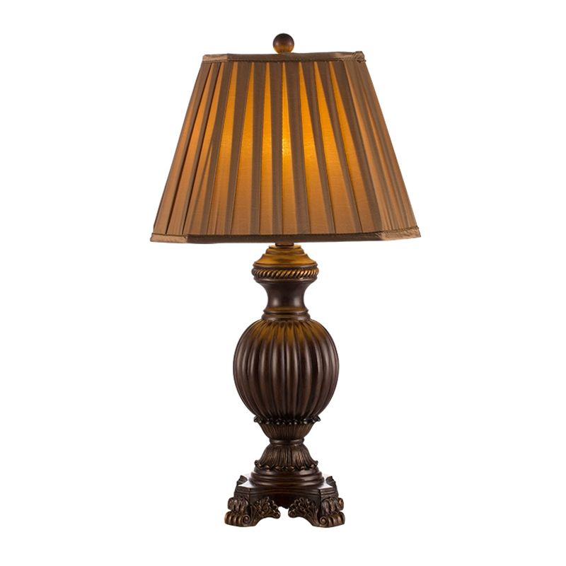 Lampe de table à manger effilée lampe rurale réunie rurale 1 tête de nuit brun lumière, 13 "/ 15" de large