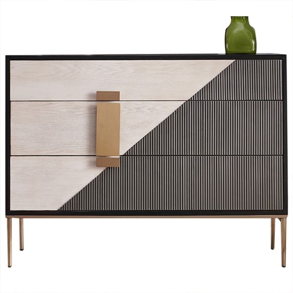 Glam Buffet Sideboard Birch Solid Wood Sideboard Table for Living Room