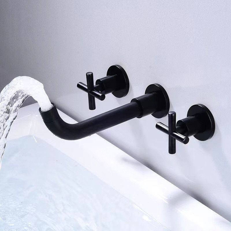 Modern 1 or 2-Handle Bathroom Sink Faucet Circular Wall Mounted Bathroom Faucet.