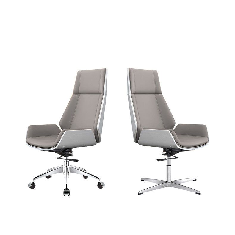 Modern Fixed Arms Managers Chair Height-adjustable Swivel Ergonomic Executive Chair