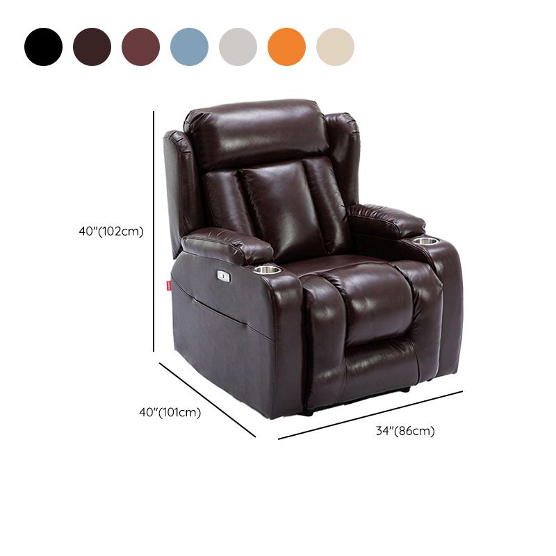 Modern Faux Leather Club Chair Recliner Massage Home Theater Recliner