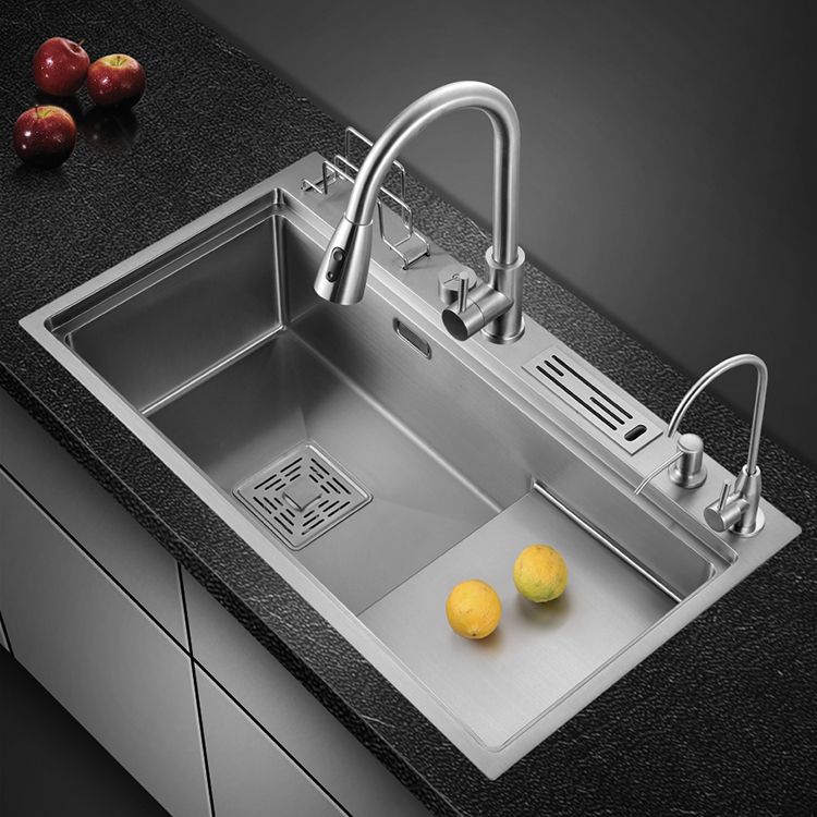 Modern Style Kitchen Sink Stainless Steel Dirt Resistant Drop-In Kitchen Sink