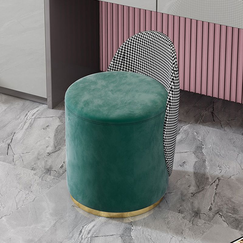 Glam Style Velvet Dining Armless Chair Metal Dining Chairs for Home Use