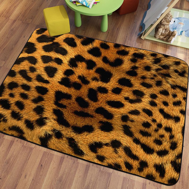 Tapis créatif occasionnel motif de fourrure animale multicolaire tapis lavable de machine de soins faciles pour décoration