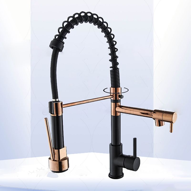 Modern Farmhouse Faucet Spring Spout Double Handles Kitchen Faucet High Arch Water Filler