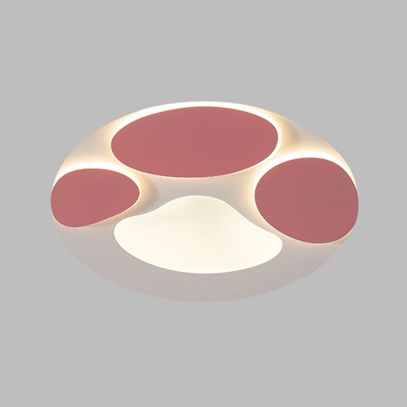 Metal Modern Flush Mount Circular Shape Ceiling Light with Acrylic Shade for Bedroom