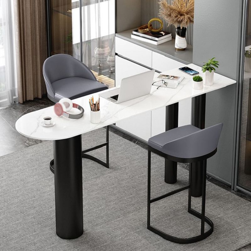 Sintered Stone Top Irregular Shape Bar Table Modern Bar Table with 3 Legs