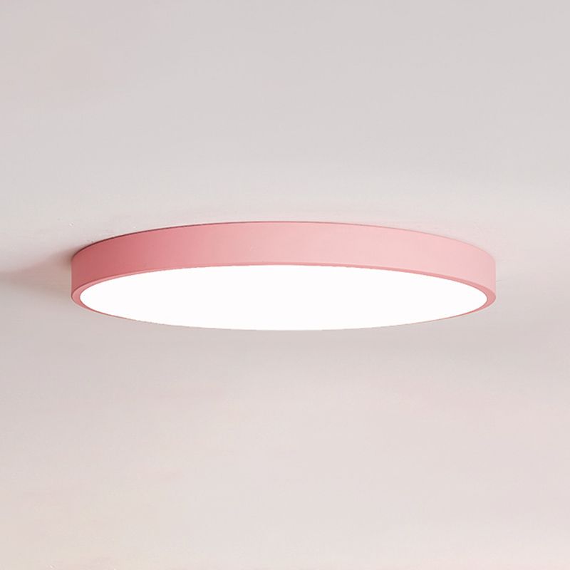 Circular Flush Mount Light Fixture Simplicity Style LED Metal Flush Mount Ceiling Light