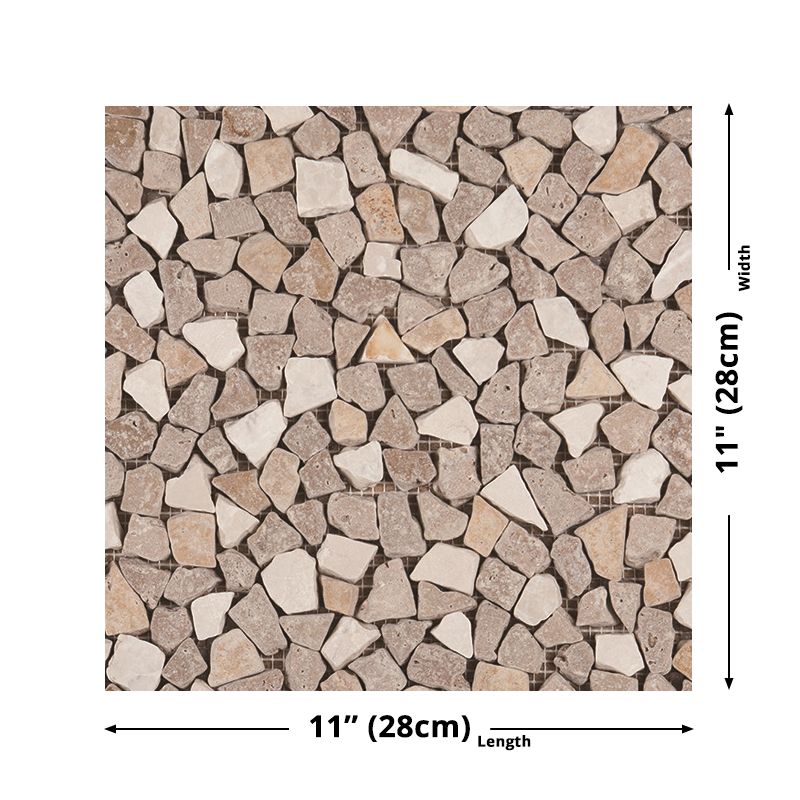 Modern Gravel Stick Wallpaper Panel Set for Kitchen 3.4-sq ft Wall Decor in Pastel Color