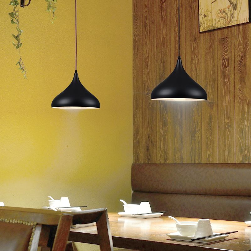 Illuminazione a sospensione in metallo in stile industriale ristorante ombreggiata per soffitto appeso al soffitto