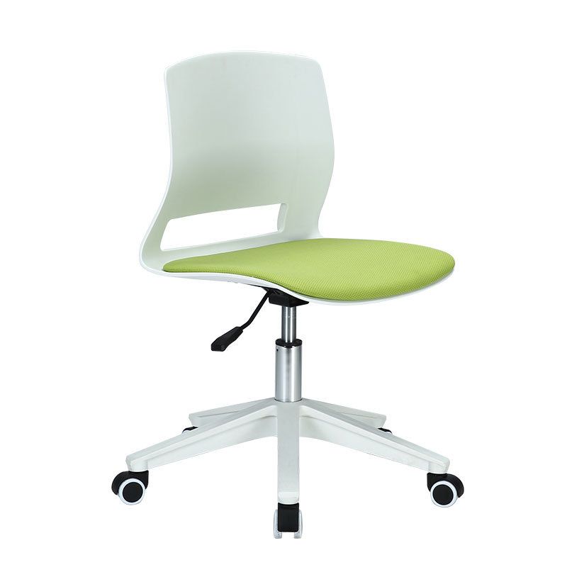 Modern Desk Chair Office Armless Chair Conference Chair with Wheels