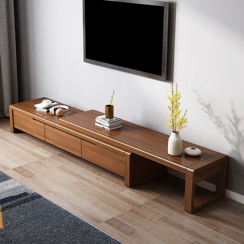 Engineered Wood TV Media Console Traditional TV Media Stand with Drawers