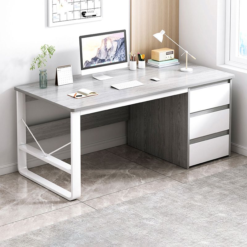 Modern Rectangular Writing Desk 29.5"H Home Office Desk with Drawers