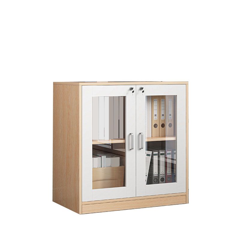 Contemporary Style File Cabinet Wood Lateral File Cabinet with Locking Storage