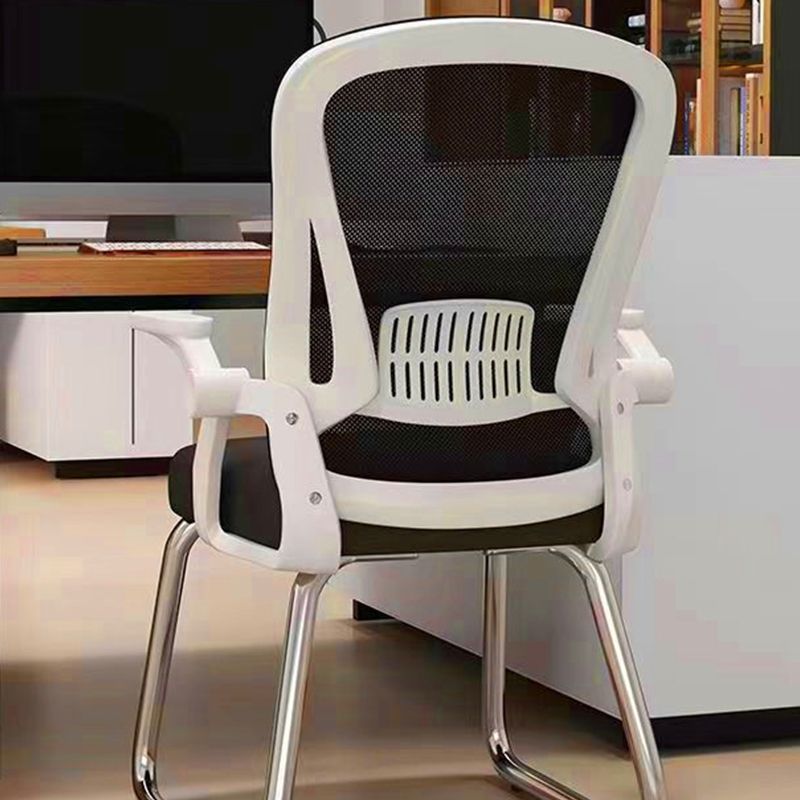 Modern Office Chair Fixed Arms Mesh Chair with Breathable Back