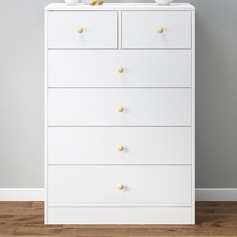 Contemporary Wooden Rectangle Accent Chest with Drawers Chest