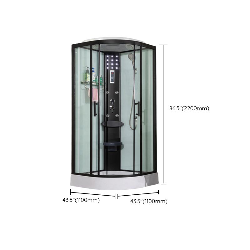 Tempered Easy Clean Glass Glass Tub & Shower Kit Double Sliding Shower Stall