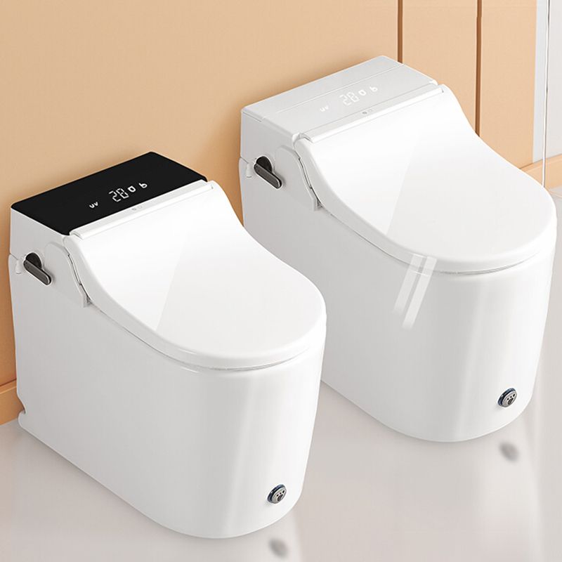 Elongated All-In-One Bidet Floor Mount Bidet without Water Pressure Control
