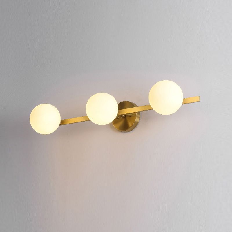 Postmodern Vanity Light Strip Glass Ball Vanity Lighting Fixture for Bathroom