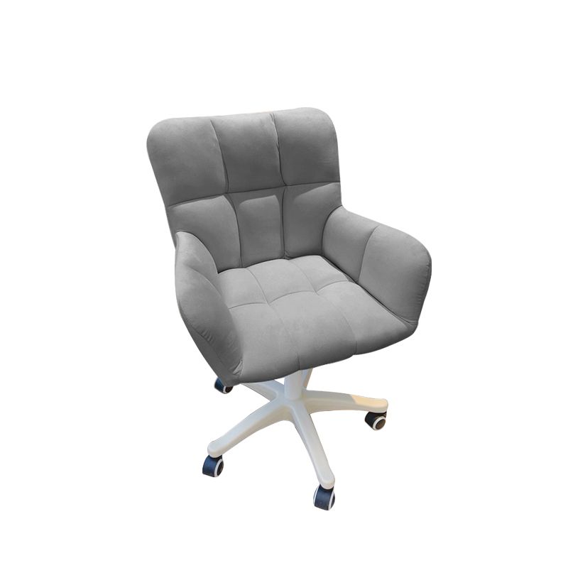 Modern Armless Office Chair Leather No Distressing Ergonomic Slide Chair with Wheels