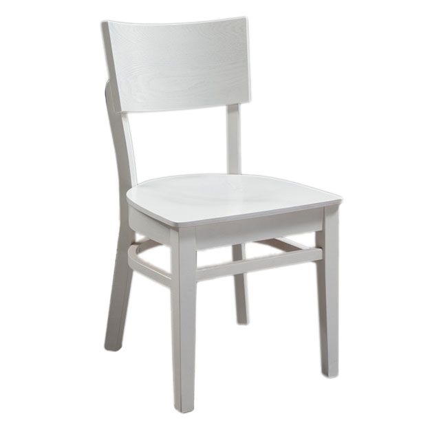 Contemporary Wood Dining Chair Open Back Dining Side Furniture in Matte Finish