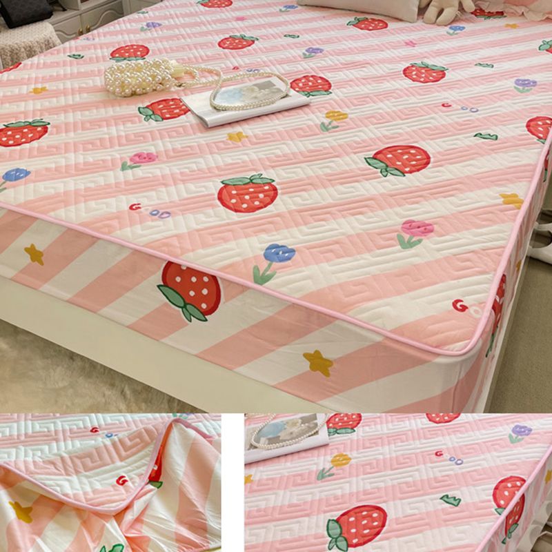 Cartoon Print Bed Sheet Set Cotton Fitted Sheet for Kid's Room