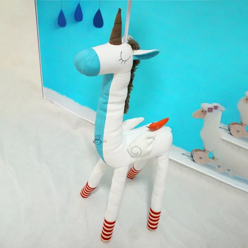 Cartoon Long Neck Animal Floor Light 1 Light Fabric Floor Lamp for Living Room Kindergarten