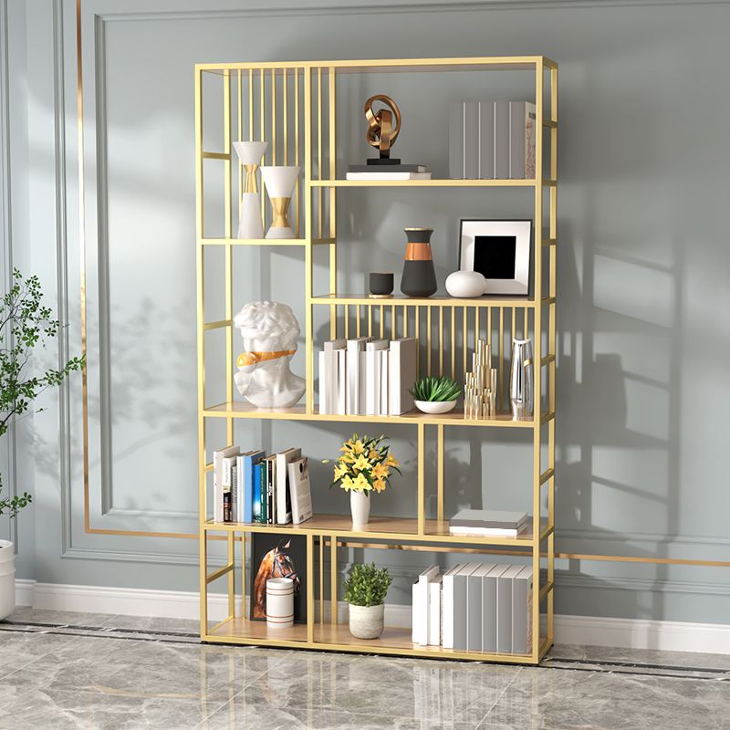 Metal Open Bookcase Scandinavian Bookshelf with Shelves for Office