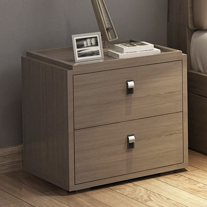 Engineered Wood Bedside Cabinet Industrial Bed Nightstand for Bedroom