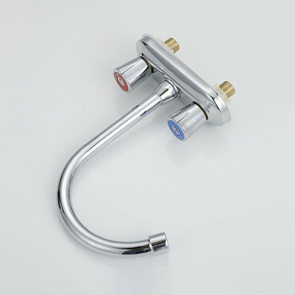 Knob Handle Center Faucet Contemporary Design Vessel Faucet 2 Hole Faucet for Bathroom