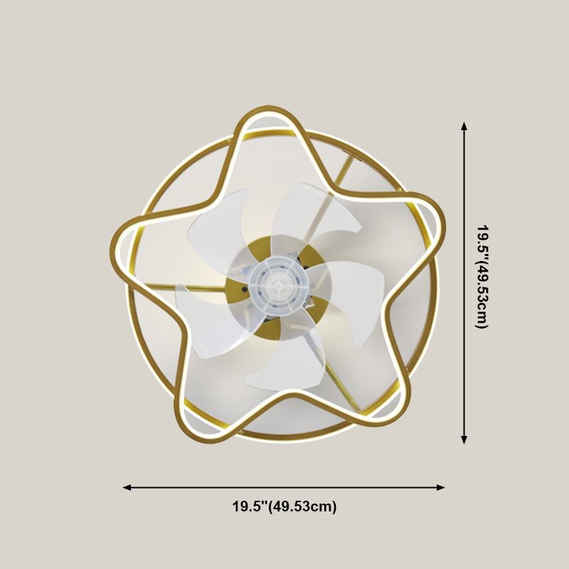 Éclairage de ventilateur de plafond ultrathin Modernisme Acrylique à chambre LED Semi Flush Lightture en blanc